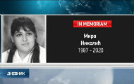 Преминула новинарка РТВ Мира Николић Преминула новинарка РТВ Мира Николић