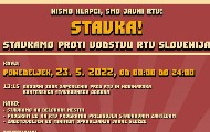 Новинари Јавног сервиса РТВ СЛО у једнодневном штрајку Новинари Јавног сервиса РТВ СЛО у једнодневном штрајку